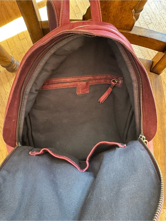 Madewell Red Leather Backpack - Classic Everyday Carry